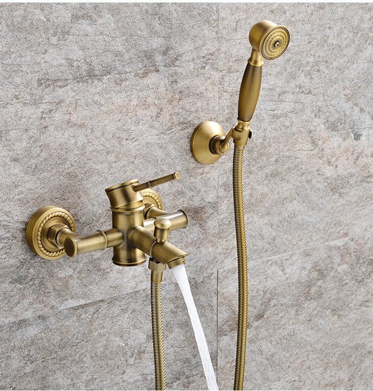 Antique Bronze Shower Faucet Set